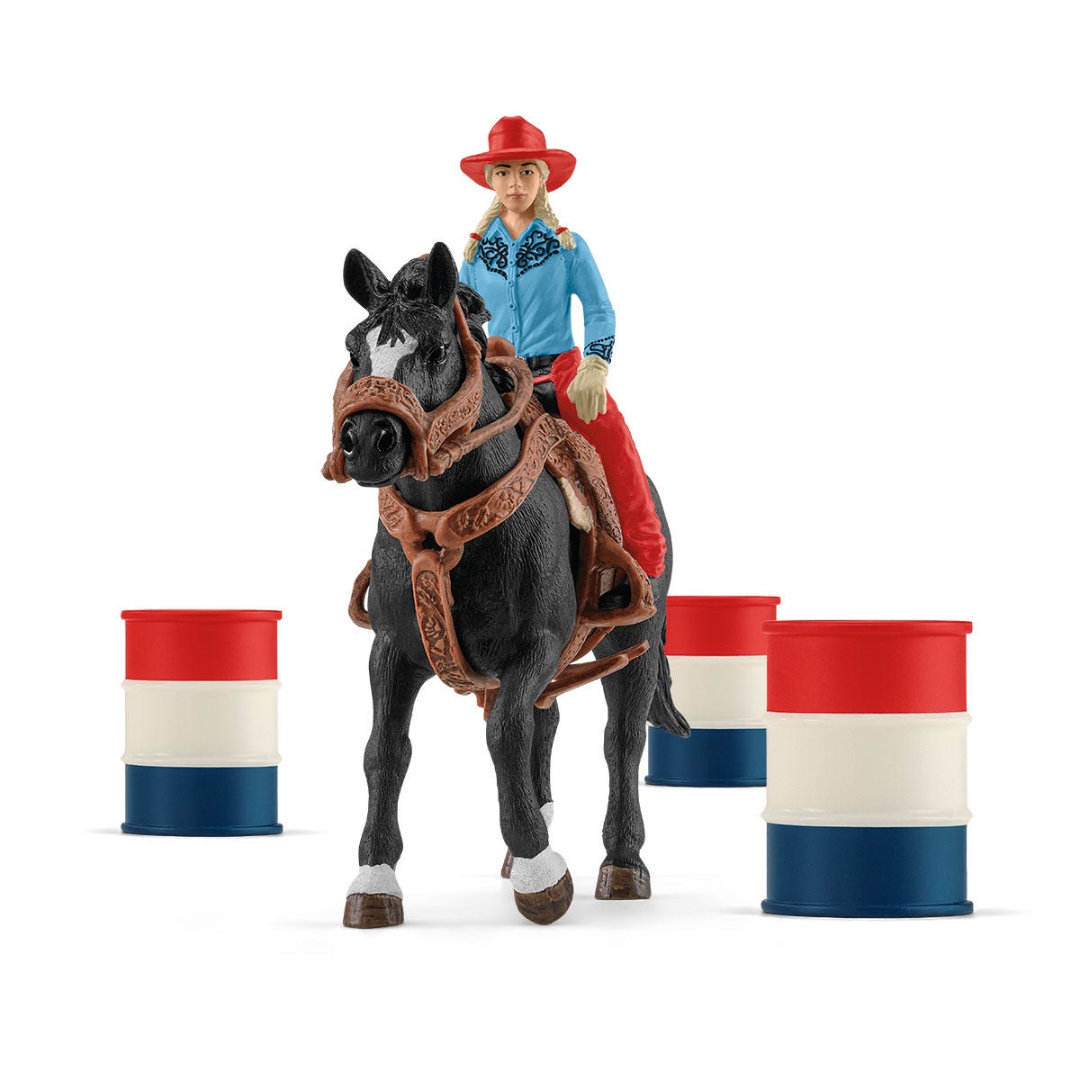 Schleich cowboy with lasso on horse online