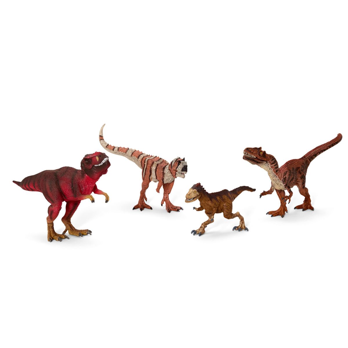 Ensemble de 4 pièces sur le thème des dinosaures rouges