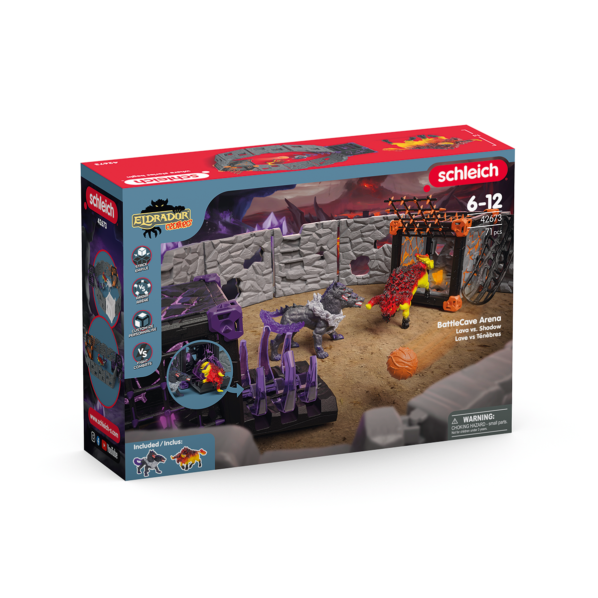 BattleCave Arena: Lava vs. Shadow 42673 | Schleich USA Inc. BattleCave Arena: Lava vs. Shadow 42673 | Schleich USA Inc.