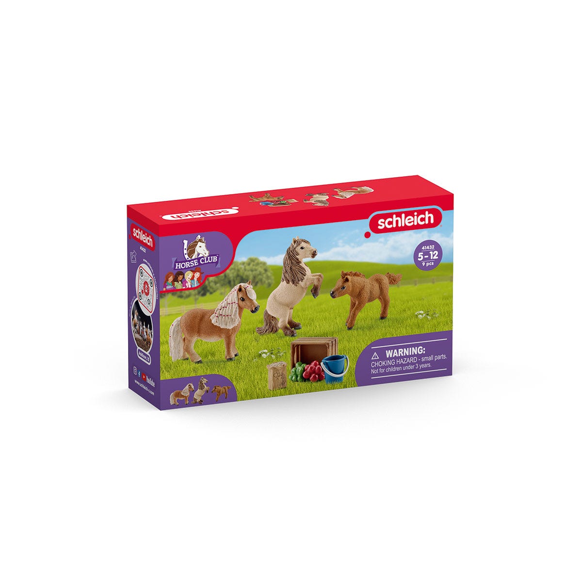 schleich HORSE CLUB Miniature Shetland pony family 41432