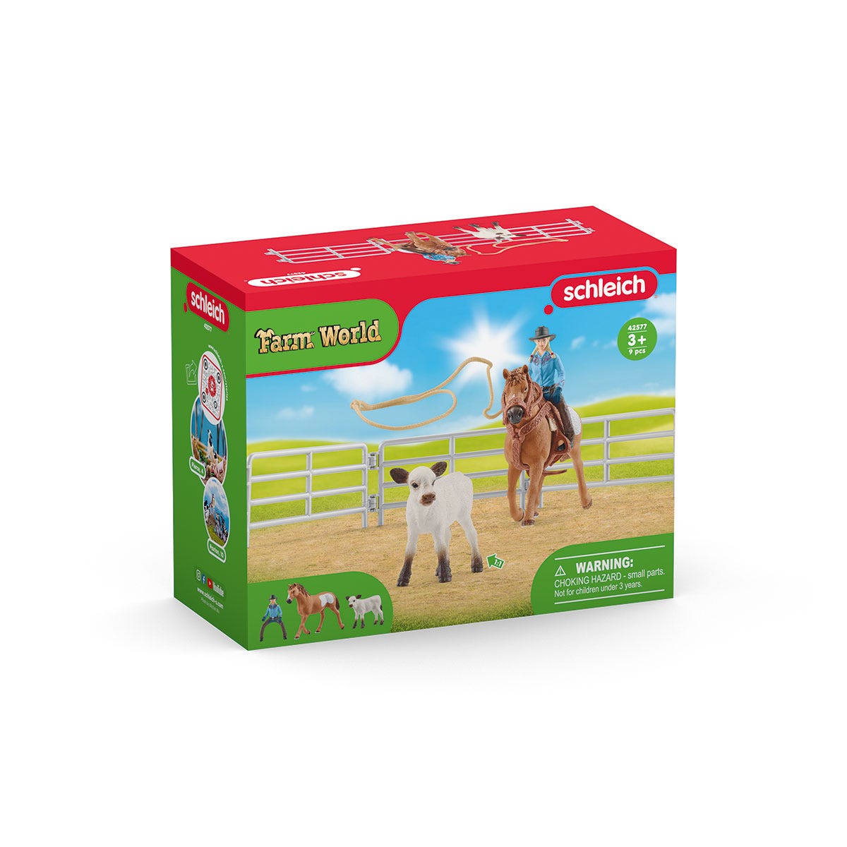 Schleich Cowgirl Team Roping Fun Playset