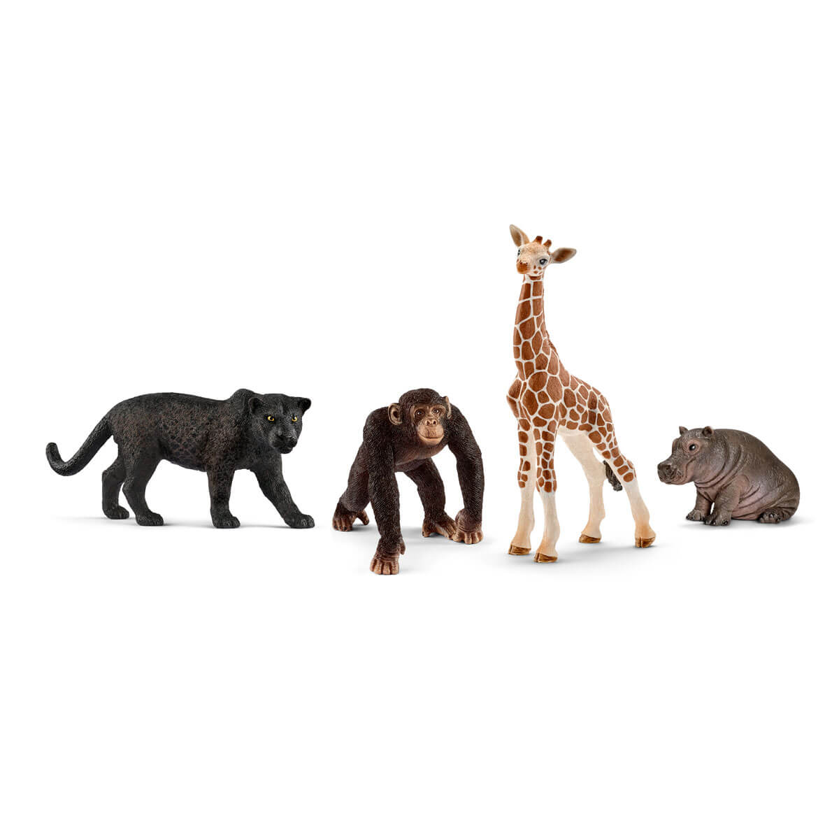 Wild Life Jungle Animal Model Figures Set 4 PCS Snow Leopard  Family Forest Playset Birthday Party Favors Classrooms Gift Toys for Boys  Girls Kids : Toys & Games