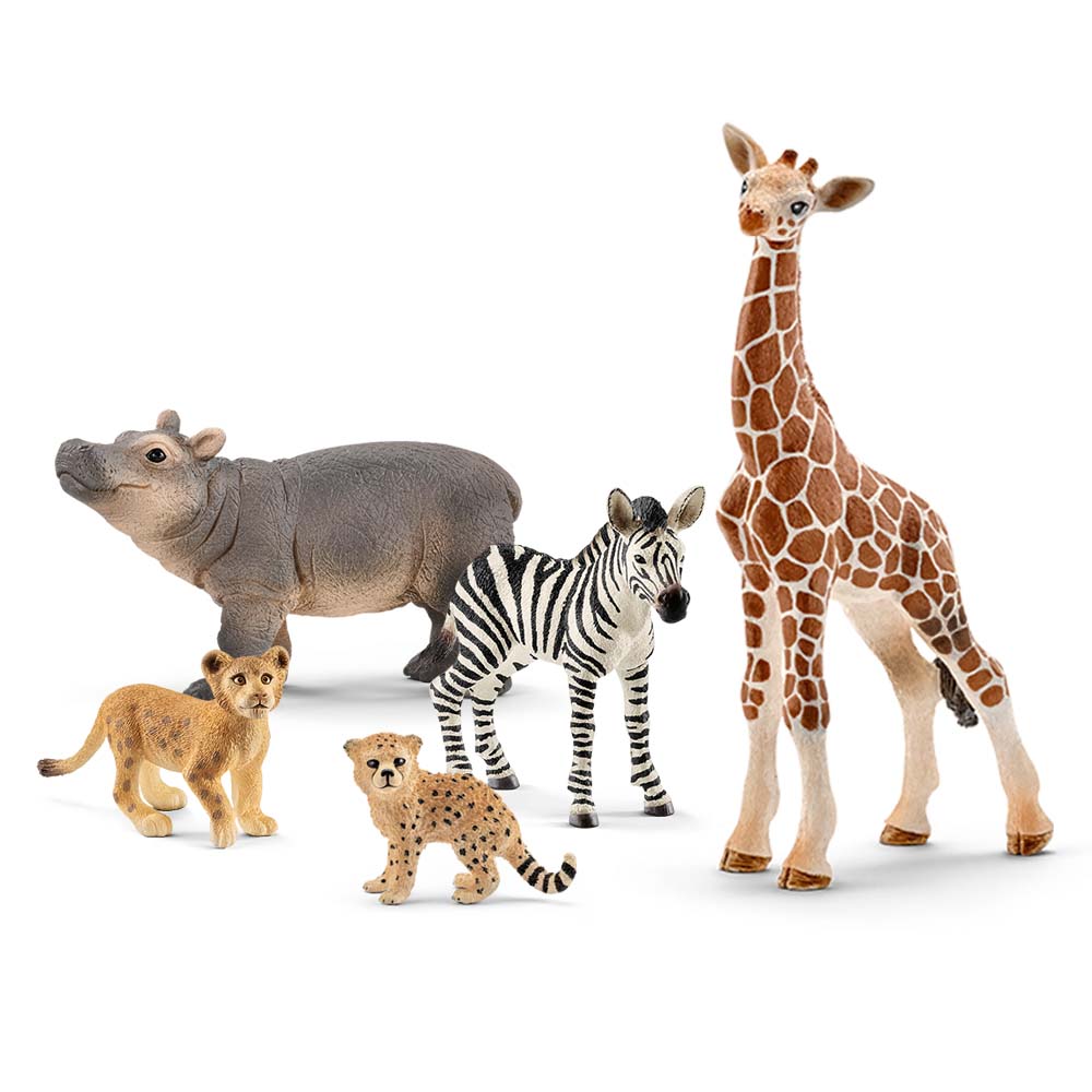Ensemble de 5 bébés animaux Safari